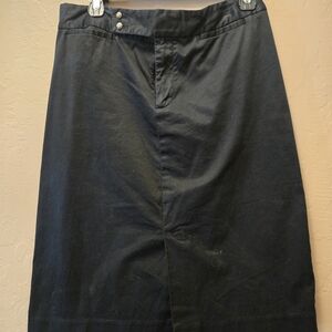 GAP Black Pencil Skirt with Button Accent